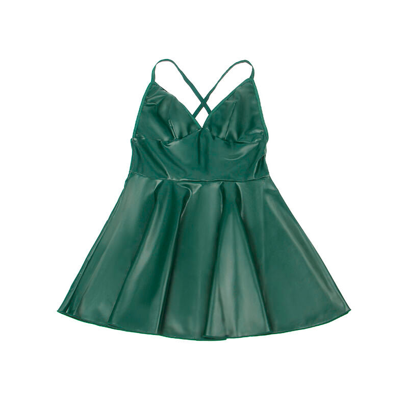 SUBBLIME - 955434 DRESS WITH GREEN LEATHER STRAPS S/M - 7