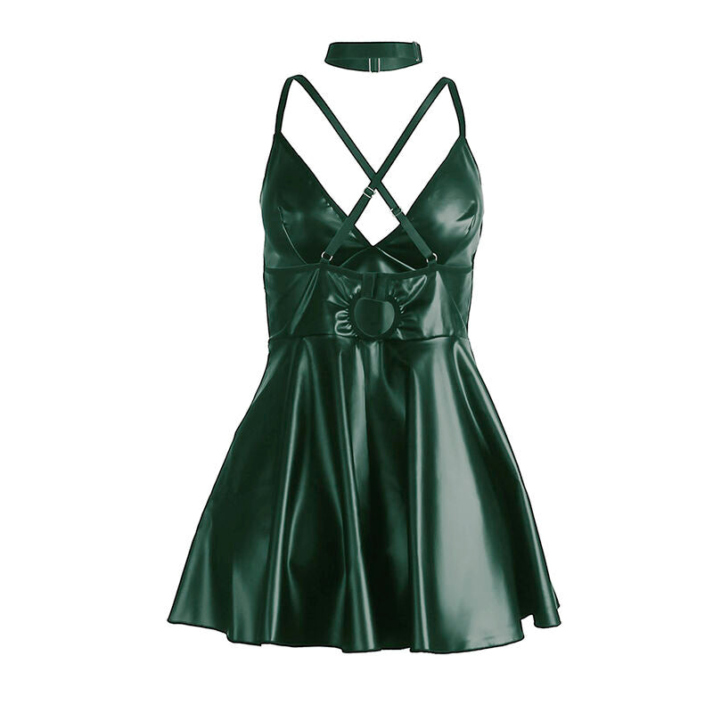 SUBBLIME - 955441 DRESS WITH GREEN LEATHER STRAPS L/XL - 6