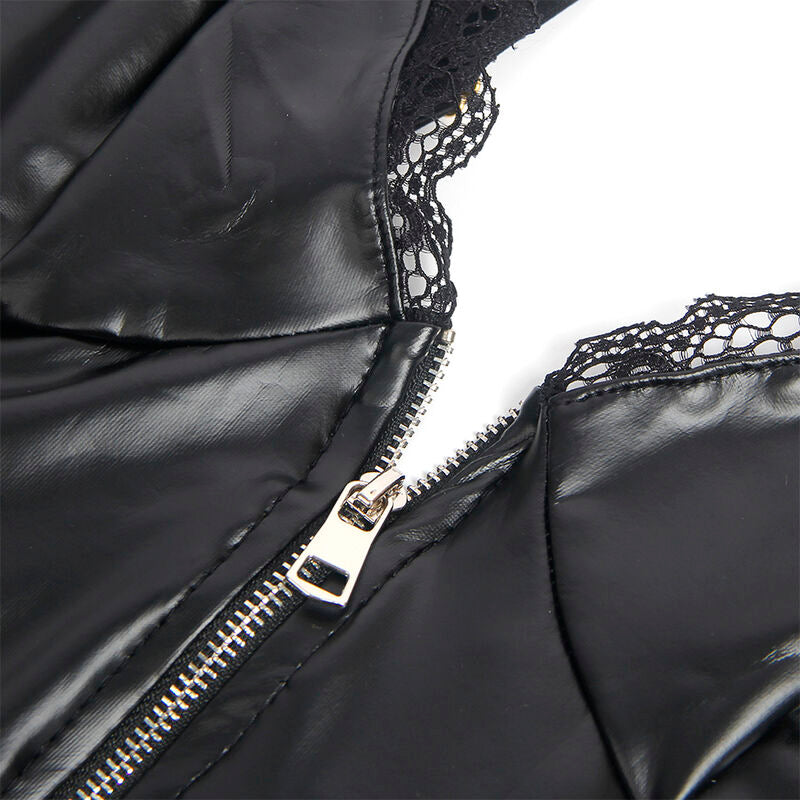 SUBBLIME - 955458 BLACK LEATHER ZIPPER BODY S/M - 7