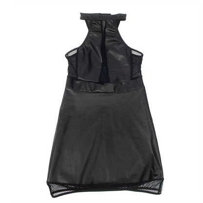 SUBBLIME - 955472 HALTER NECK DRESS WITH TRANSPARENCIES BLACK S/M - 6