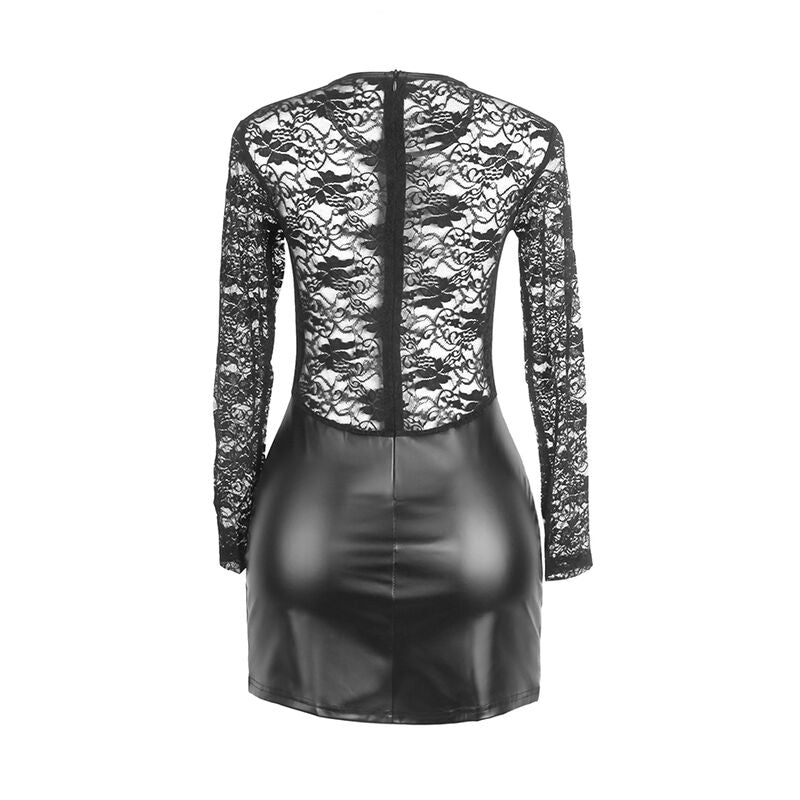 SUBBLIME - 955601 LONG SLEEVED DRESS WITH BLACK LACE L/XL - 5