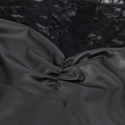 SUBBLIME - 955601 ROBE À MANCHES LONGUES AVEC DENTELLE NOIRE L/XL