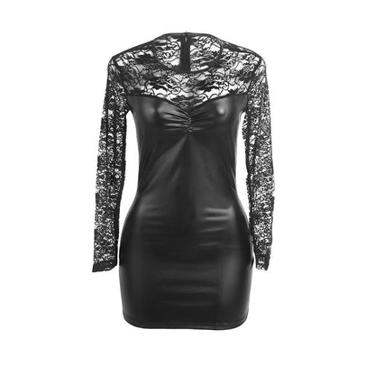 SUBBLIME - 955601 LONG SLEEVED DRESS WITH BLACK LACE L/XL - 4