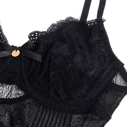 SUBBLIME - 955625 LACE BODYSUIT WITH BOTTOM CLOSURE BLACK L/XL - 6