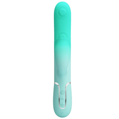 PRETTY LOVE - GIGI MULTIFUNCTIONAL RABBIT VIBRATOR, AQUA GREEN