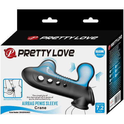 PRETTY LOVE - CRANE PENIS SLEEVE WITH BLACK AIRBAG