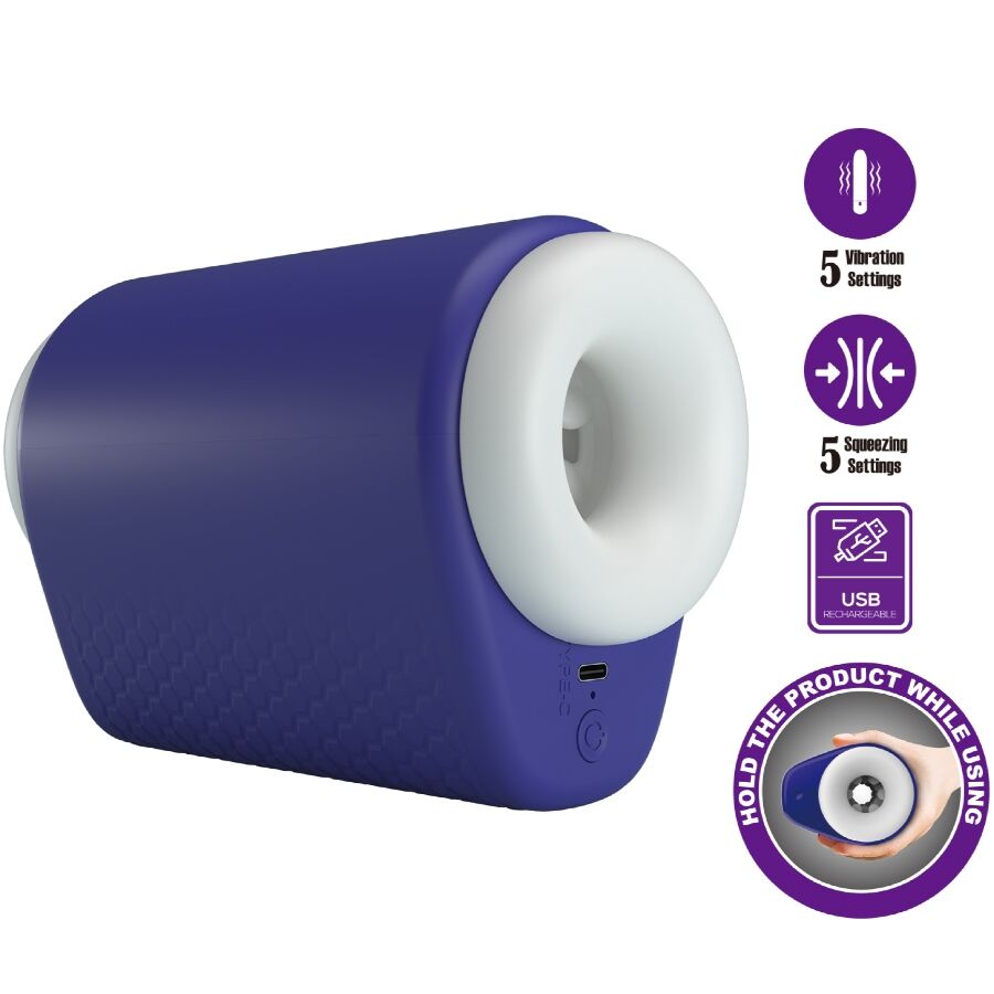 PRETTY LOVE - DJ LADY MALE MASTURBATOR WITH VIBRATION 5 SETTINGS PURPLE - 11