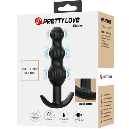 PRETTY LOVE - SIDNEY ANAL VIBRATOR 10 VIBRATIONS BLACK - 3