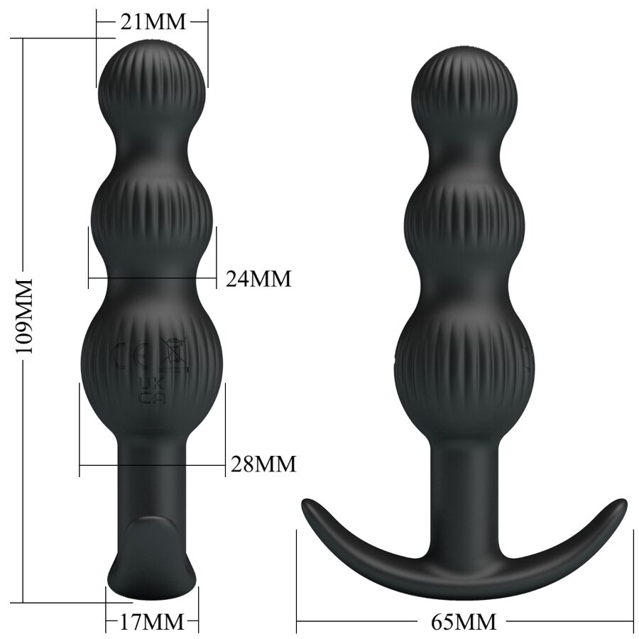 PRETTY LOVE - SIDNEY ANAL VIBRATOR 10 VIBRATIONS BLACK - 4