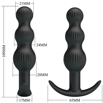 PRETTY LOVE - SIDNEY ANAL VIBRATOR 10 VIBRATIONS BLACK - 4