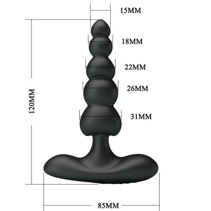 PRETTY LOVE - CORBAN ANAL VIBRATOR 10 VIBRATIONS BLACK - 4