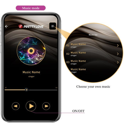PRETTY LOVE - LEVIATHAN APP CONTROLLED VIBRATOR PURPLE - 6