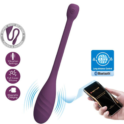 PRETTY LOVE - LEVIATHAN APP CONTROLLED VIBRATOR PURPLE - 19