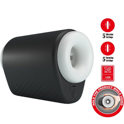 PRETTY LOVE - DJ GIRL MALE MASTURBATOR WITH VIBRATION 5 SETTINGS NEGRO - 11