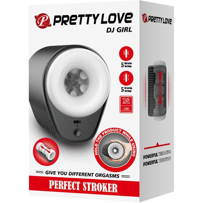 PRETTY LOVE - DJ GIRL MALE MASTURBATOR WITH VIBRATION 5 SETTINGS NEGRO - 10