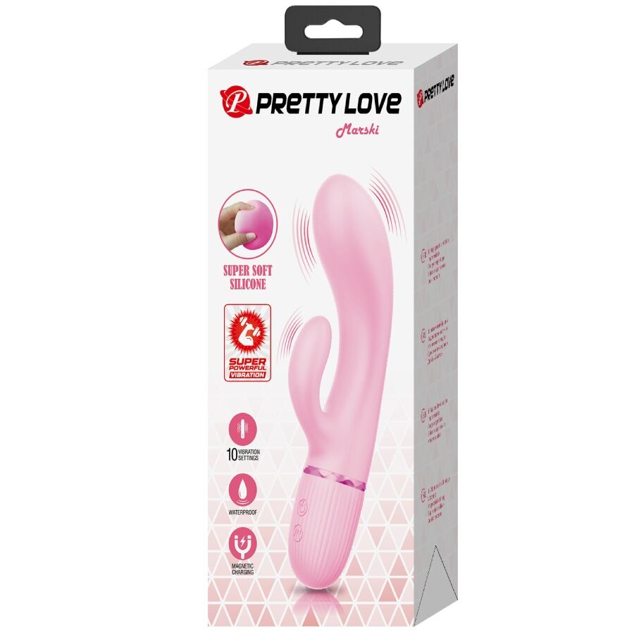 PRETTY LOVE - MARSKI RABBIT VIBRATOR & G-SPOT PINK - 8
