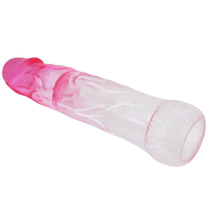PRETTY LOVE - REALISTIC BLACK 6CM PINK PENIS ENLARGEMENT SHEATH