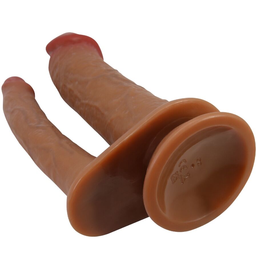 PRETTY LOVE - HULBERT REALISTIC DOUBLE DILDO WITH VIBRATION MULATO