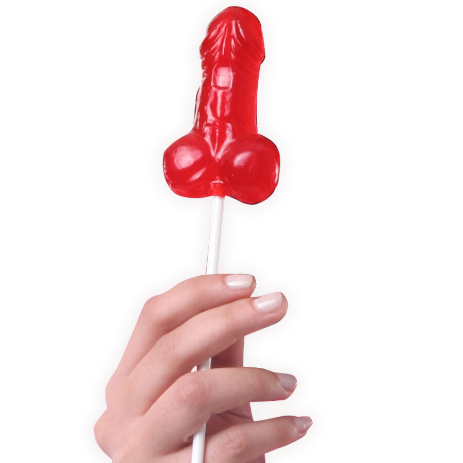 SECRETPLAY - DISPLAY ASSORTMENT PENIS LOLLIPOPS STRAWBERRY 40 UNITS - 1