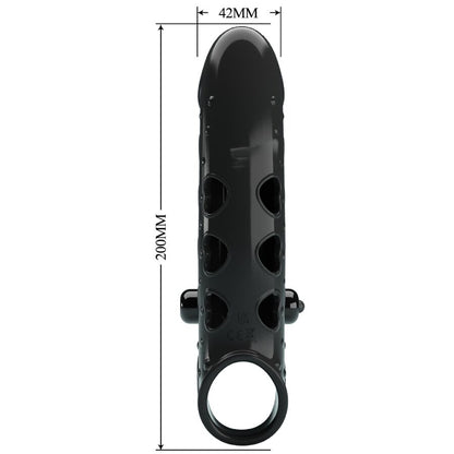 ROMANCE - BLACK VIBRATING PENIS SHEATH