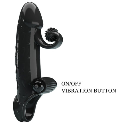 ROMANCE - VIBRATING PENIS SLEEVE BLACK - 10