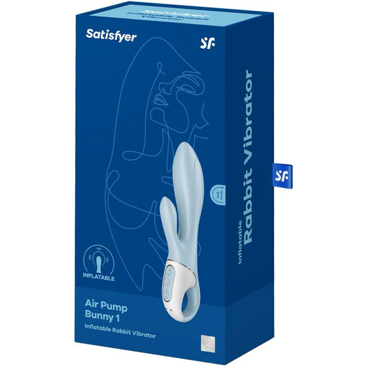 SATISFYER - AIR PUMP BUNNY 1 INFLATABLE BLUE RABBIT VIBRATOR