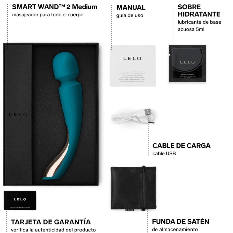 LELO - SMART MEDIUM WAND 2 OCEAN BLUE MASSAGER - 4