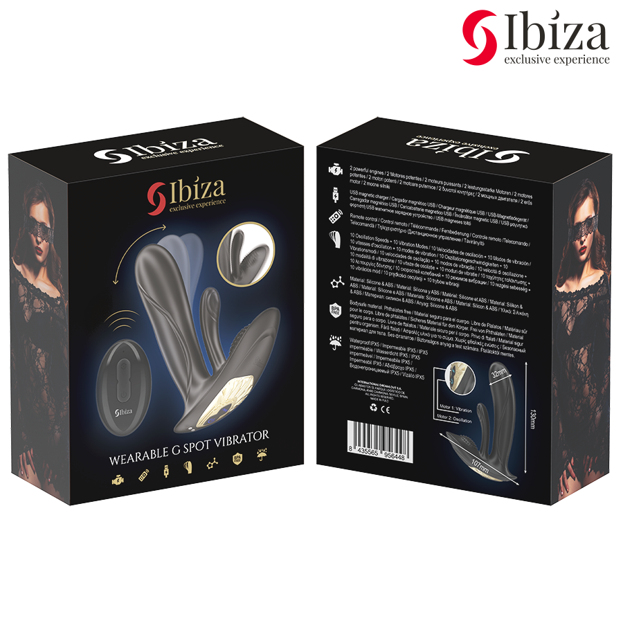 IBIZA - WEARABLE VIBRATOR WITH REMOTE CONTROL AND CLITORAL G-SPOT STIMULATION