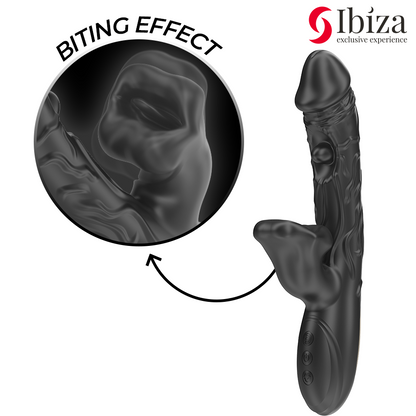 IBIZA - VIBRATOR AND CLITORAL STIMULATOR WITH BITE AND ROTATION EFFECT