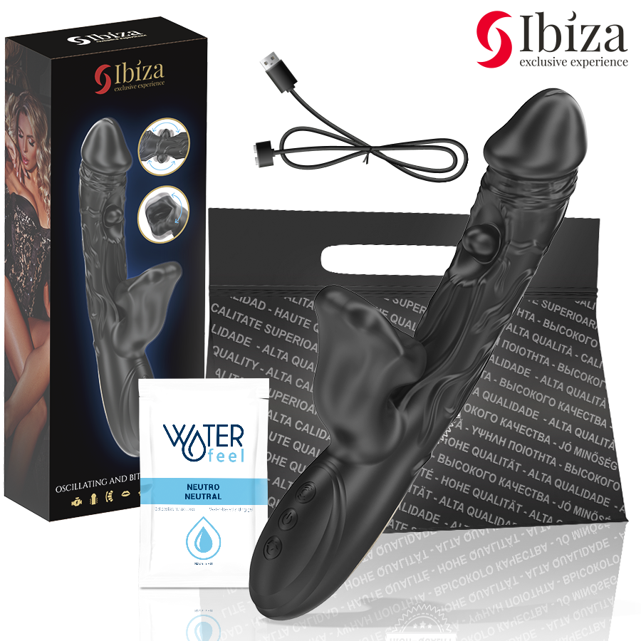 IBIZA - VIBRATOR AND CLITORAL STIMULATOR WITH BITE AND ROTATION EFFECT
