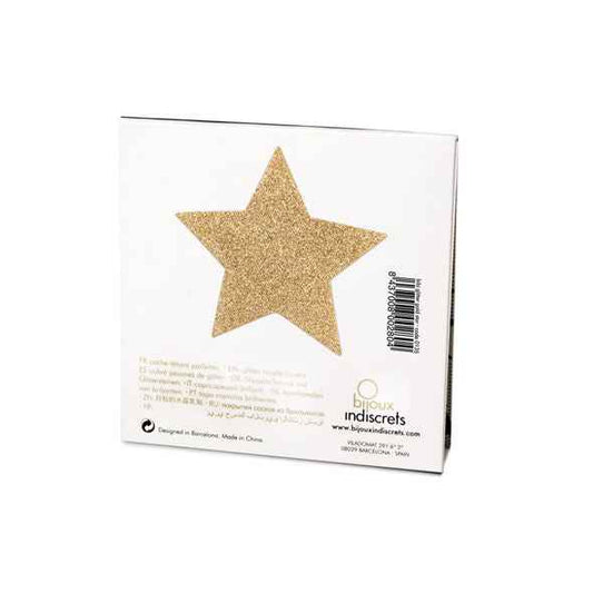 BIJOUX - INDISCRETS COPRI CAPEZZOLI FLASH GOLDEN STAR - Secretroomsexyshop