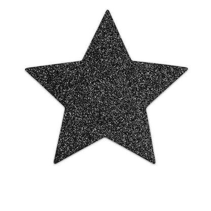BIJOUX - INDISCRETS FLASH BLACK STAR NIPPLE CAPS - 1
