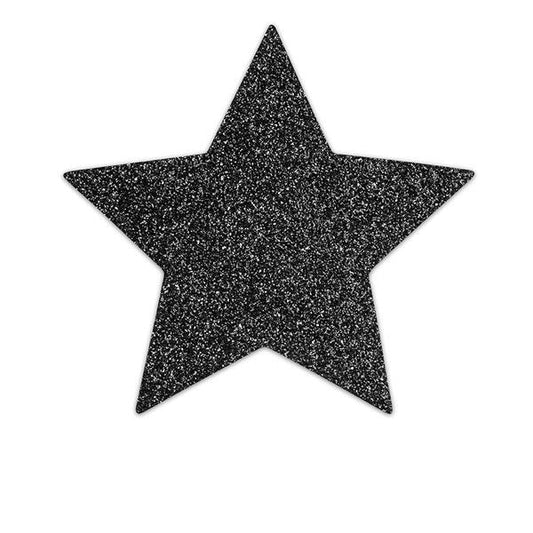BIJOUX - INDISCRETS FLASH BLACK STAR NIPPLE CAPS - 1