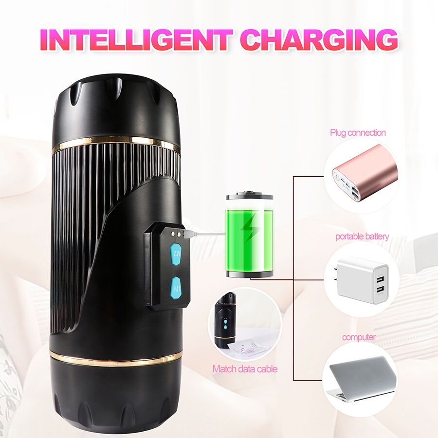 SHEQU - KAY DOUBLE MASTURBATOR WITH DOUBLE MOUTH AND VAGINA VIBRATION