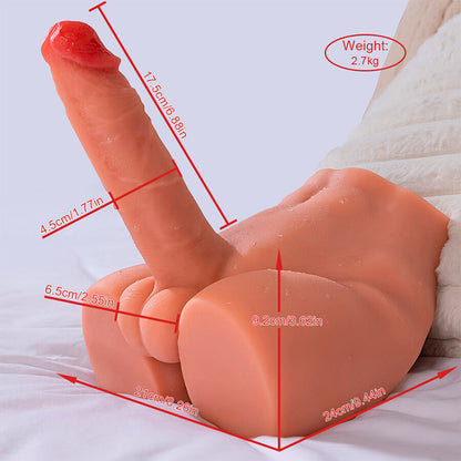 XISE - PEEL DILDO ASS REALISTICO DILDO MASTURBATORE POSIZIONE FRONTALE CON SPINTA 17,5 CM
