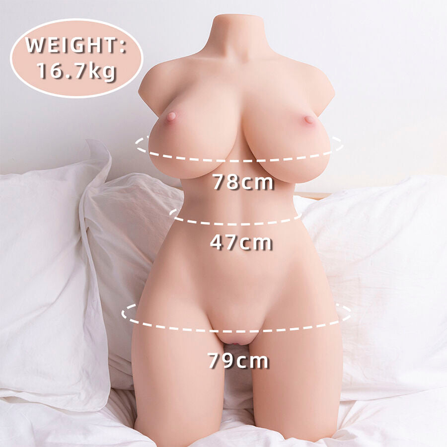 XISE - TORSO REALISTICO FEMMINILE ORDINATO CON SPINTA 71 CM