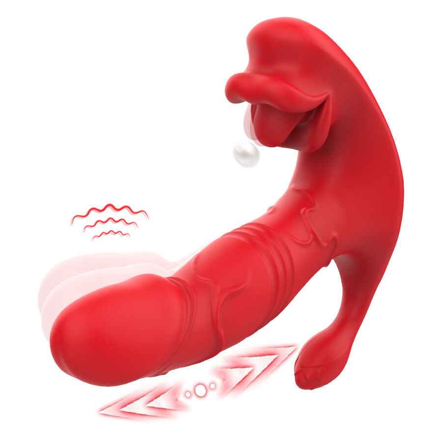 ARMONY - VIBRATORE ANALE PANTY C E STIMOLATORE PUNTO G TELECOMANDO ROSSO