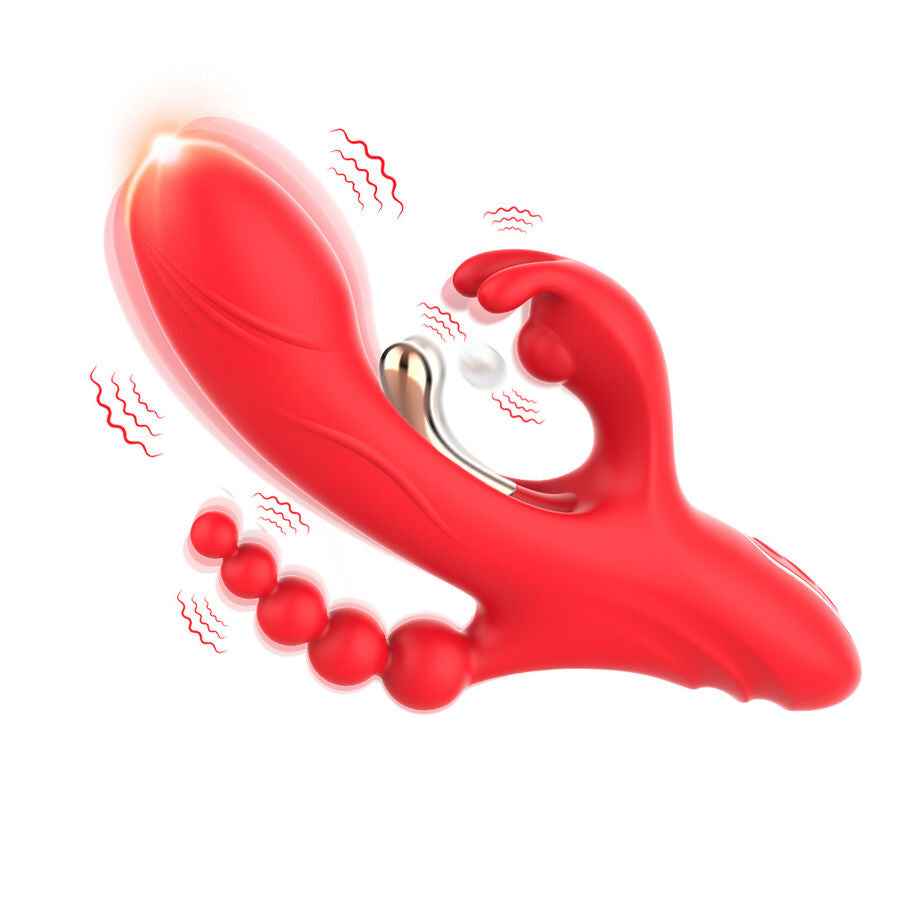 ARMONY - VIBRATORE STIMOLATORE PUNTO G E CLITORIDE ROSSO