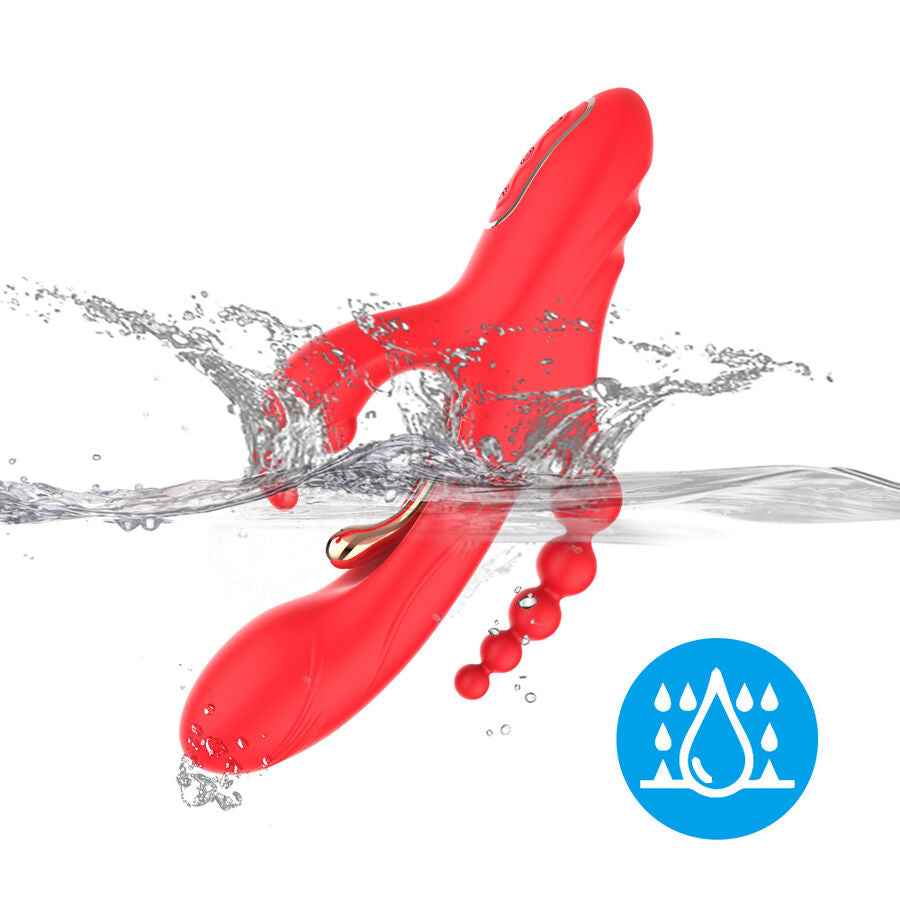 ARMONY - VIBRATORE STIMOLATORE PUNTO G E CLITORIDE ROSSO