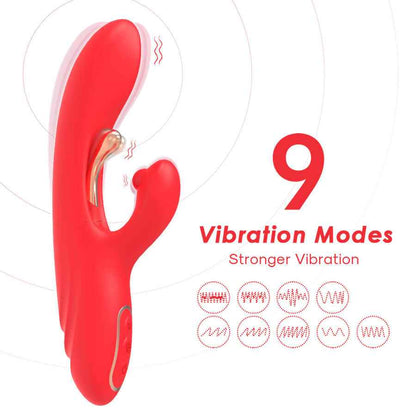 ARMONY - VIBRATORE STIMOLATORE PUNTO G E CLITORIDE CON LINGUA OSCILLANTE ROSSO