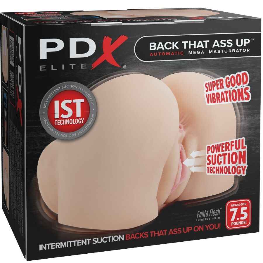 PDX ELITE - BACK THAT ASS UP MASTURBATORE REALISTICO VIBRANTE PER VAGINA E ANO