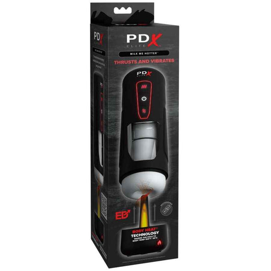 PDX ELITE - MASTURBATORE AUTOMATICO MILK ME HOTTER CON VIBRAZIONE A SPINTA E EFFETTO CALORE