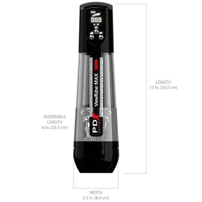 PDX ELITE - VIEWTUBE MAX VIEW MASTURBATORE AUTOMATICO CON ASPIRAZIONE TRASPARENTE