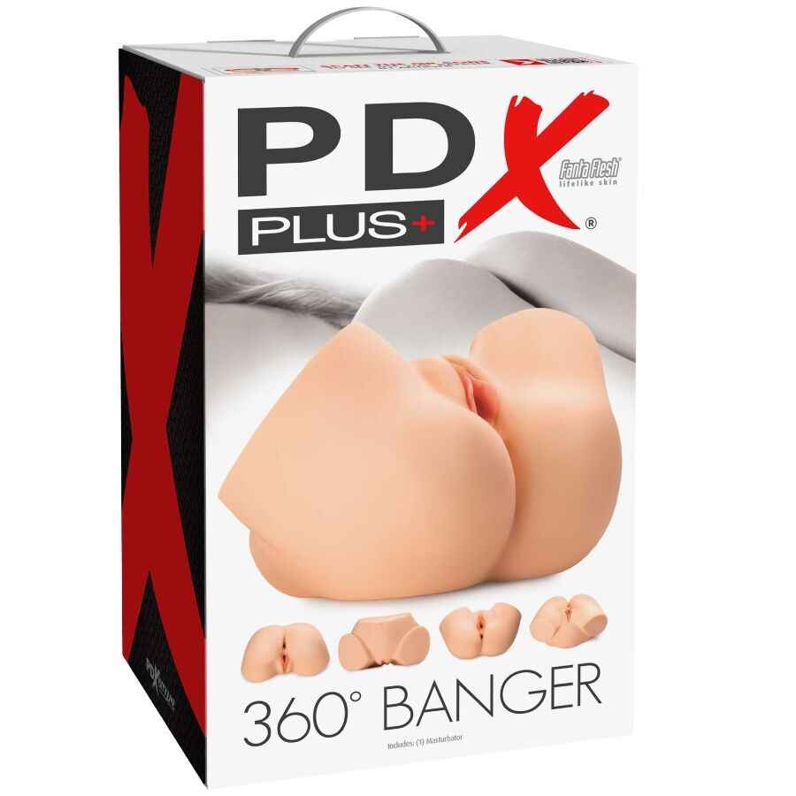 PDX PLUS - MASTURBATORE ANALE E VAGINA REALISTICO 360 BANGER