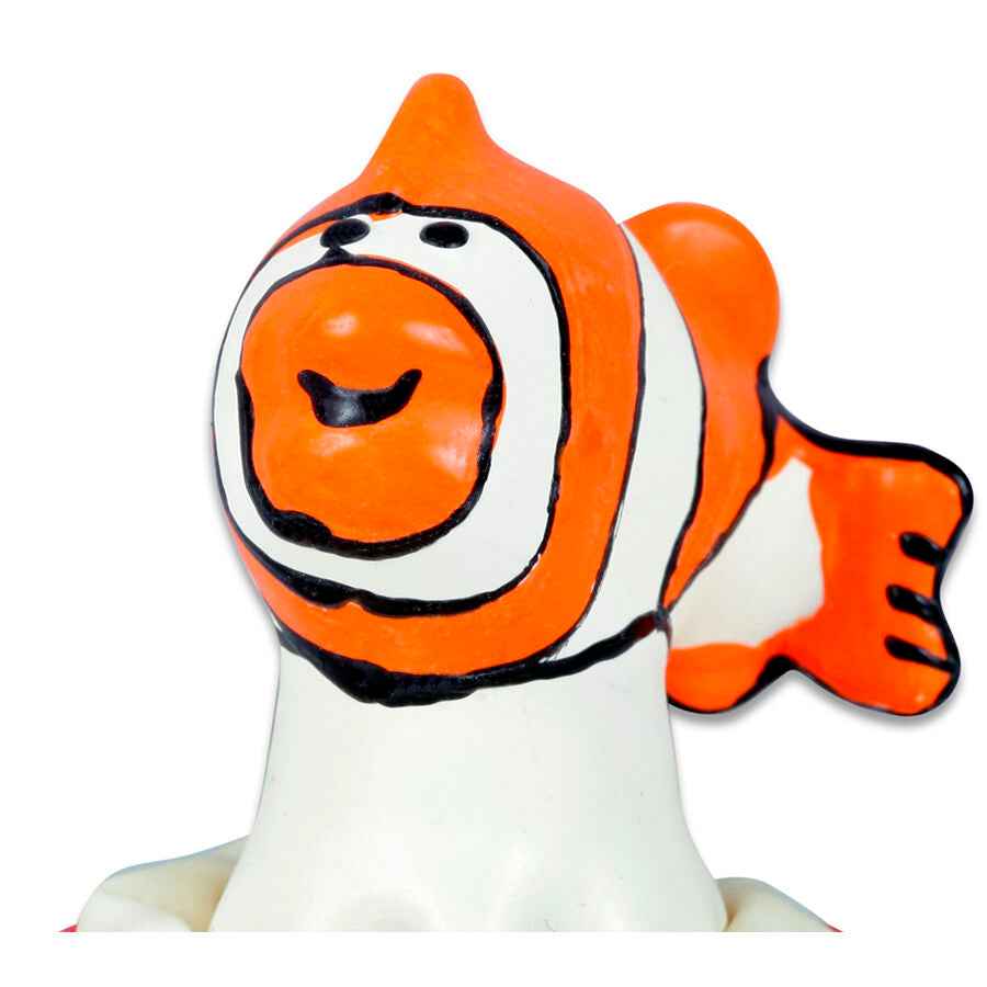 CONDOMERIE - PRESERVATIVI NOVITÀ DIPINTI A MANO PESCE ARANCIONE