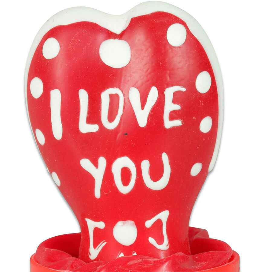 CONDOMERIE - PRESERVATIVI NOVITÀ DIPINTI A MANO CUORE - MODELLO I LOVE YOU 1