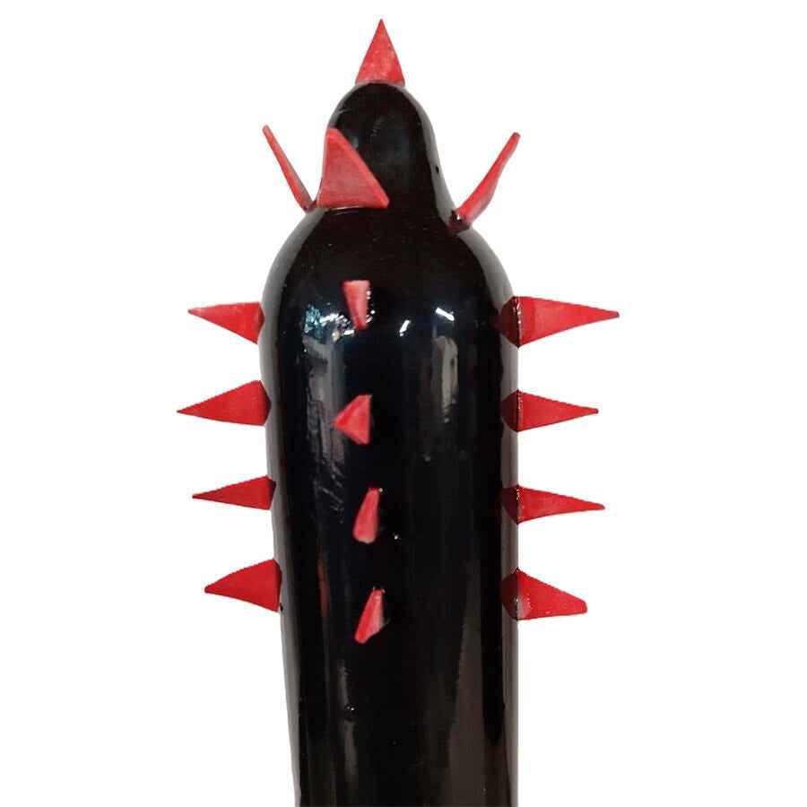CONDOMERIE - PRESERVATIVI NOVITÀ DIPINTI A MANO CACTUS NERO XL