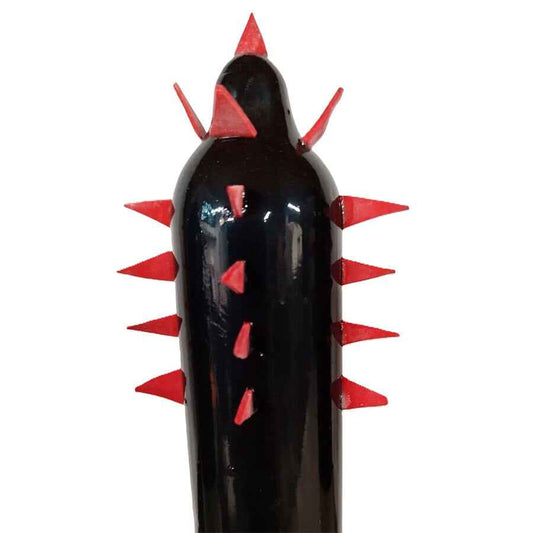 CONDOMERIE - PRESERVATIVI NOVITÀ DIPINTI A MANO CACTUS NERO XL