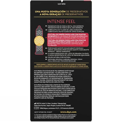 SKYN - TEXTURED INTENSE FEEL CONDOM WITH WAVY DESIGN 10 UNITS