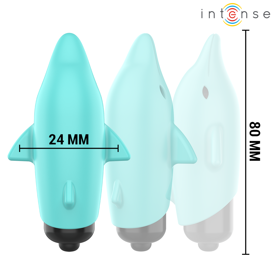 INTENSE - ECHO VIBRATING BULLET BLUE DOLPHIN 8 X 4.7 CM